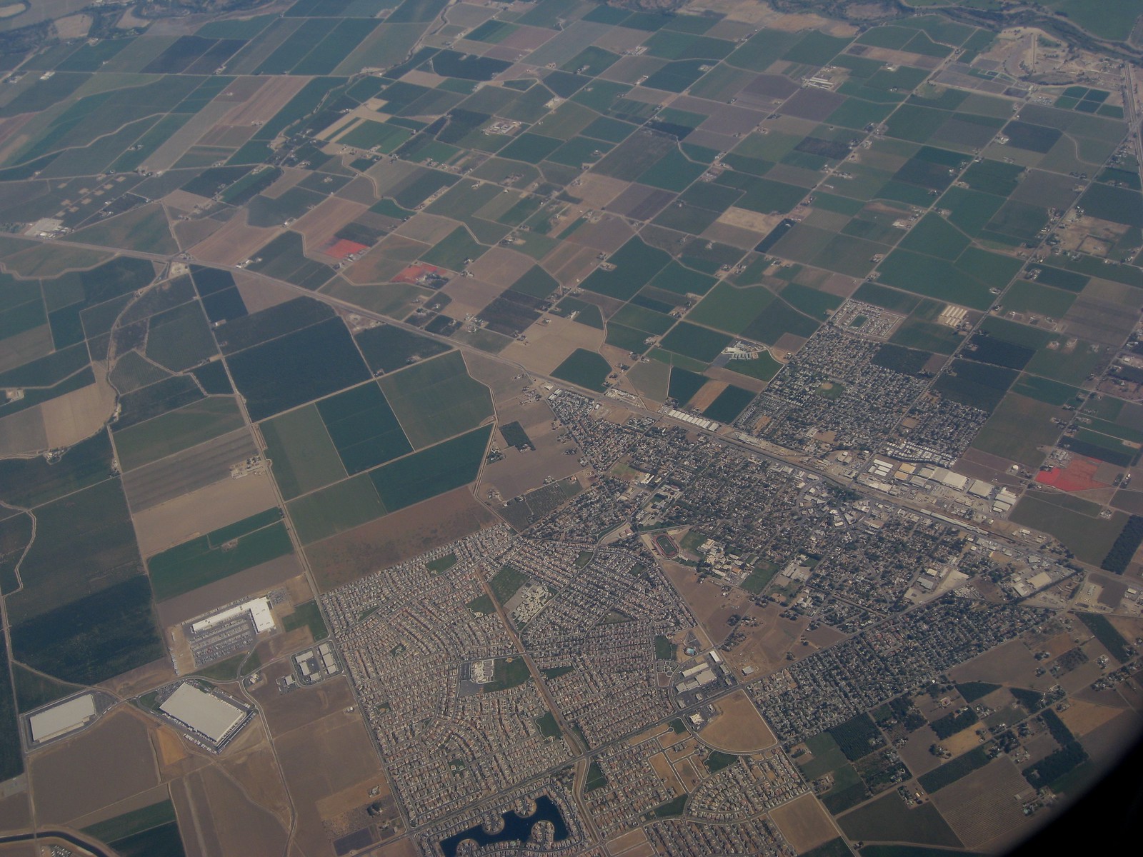 Brentwood and the surrounding agricultural landscape